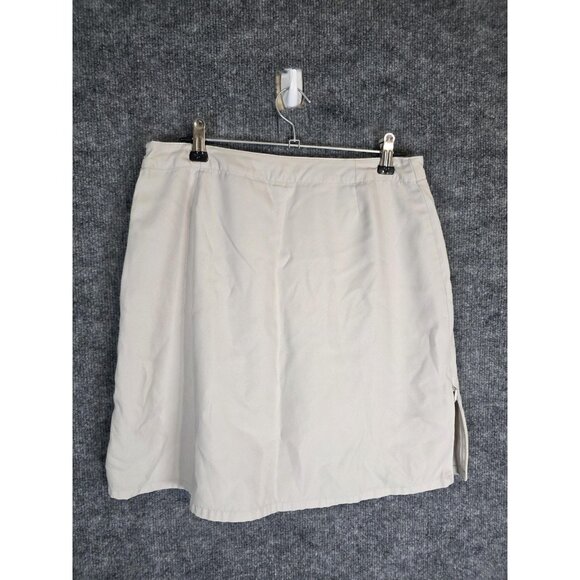 Patagonia Dresses & Skirts - Patagonia Skirt Womens 6 Beige Khaki Casual Outdoor Polyester Side Zip Pocket